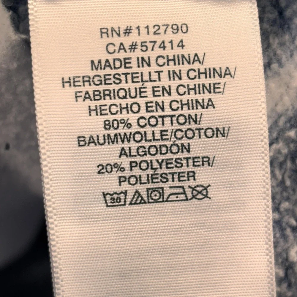 True Religion Sweatshirt Mens Large Blue Tie Dye Buddha Graphic Fleece Pullover